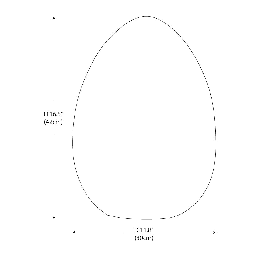 Egg-Shaped LED Mood Lamp 12 in White Polyethylene Shade 3-Mode Light Indoor Outdoor Cordless Rechargeable Accent Light for Living Room Patio