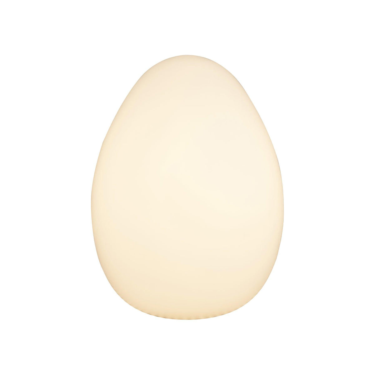 Egg-Shaped LED Mood Lamp 12 in White Polyethylene Shade 3-Mode Light Indoor Outdoor Cordless Rechargeable Accent Light for Living Room Patio
