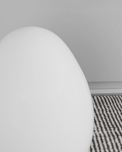 Egg-Shaped LED Mood Lamp 12 in White Polyethylene Shade 3-Mode Light Indoor Outdoor Cordless Rechargeable Accent Light for Living Room Patio