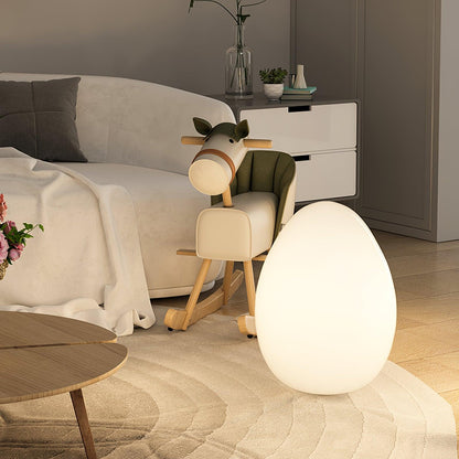 Egg-Shaped LED Mood Lamp 12 in White Polyethylene Shade 3-Mode Light Indoor Outdoor Cordless Rechargeable Accent Light for Living Room Patio