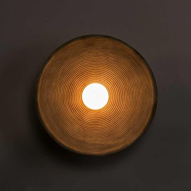 Textured Resin Wall Sconce Light Fixture White or Light Brown Accent Lamp for Bedroom Living Room Bathroom Mid-Century Modern Vintage Inspir