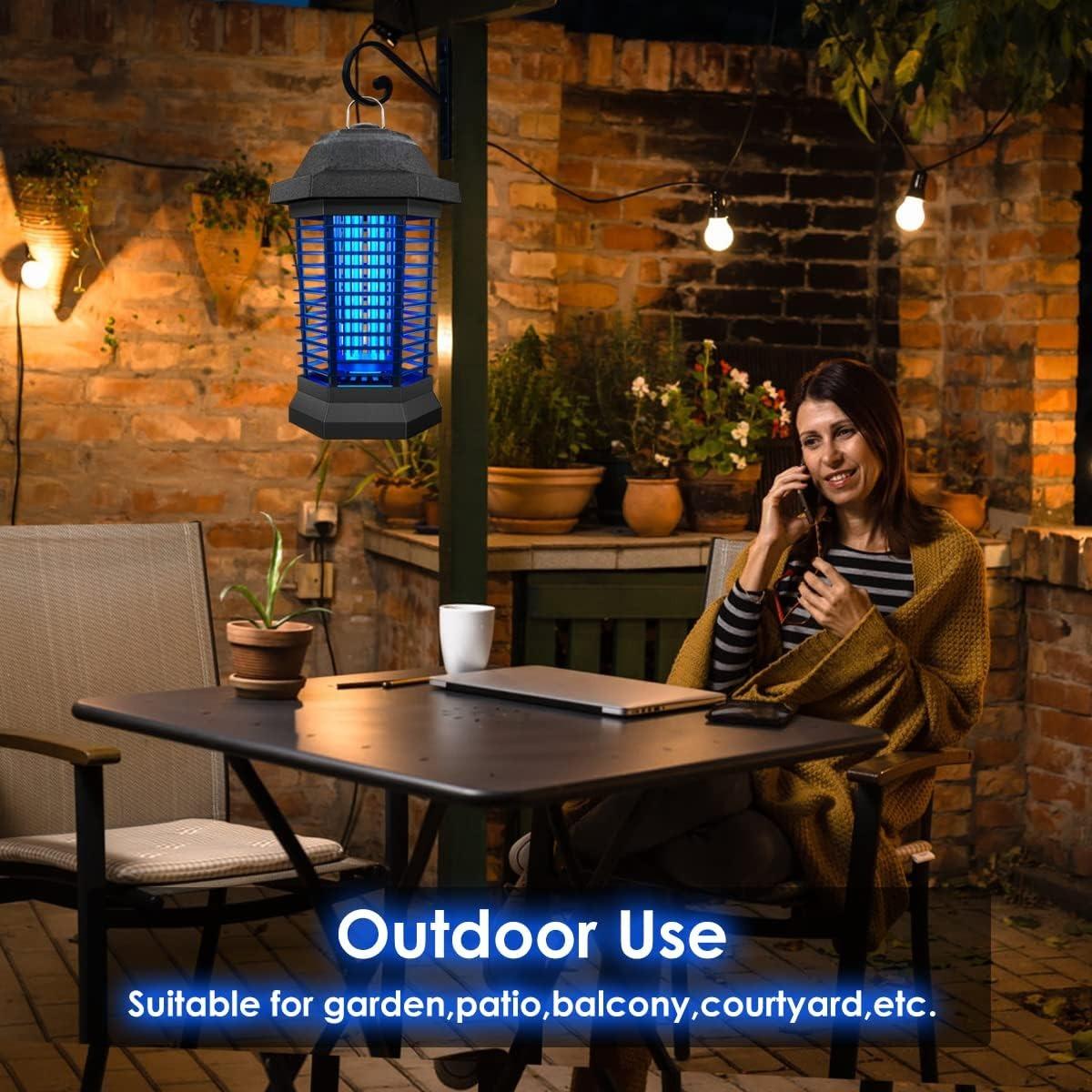 Outdoor Bug Zapper, Electric Insect Zapper for Indoor Use, Mosquito Trap, Fly Trap with UV Light, Mosquito Killer