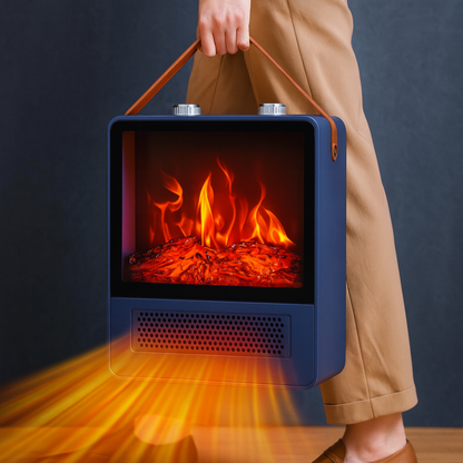 HEARTHVUE – Portable Fireplace Heater with 3D Flame for Inviting Room Comfort