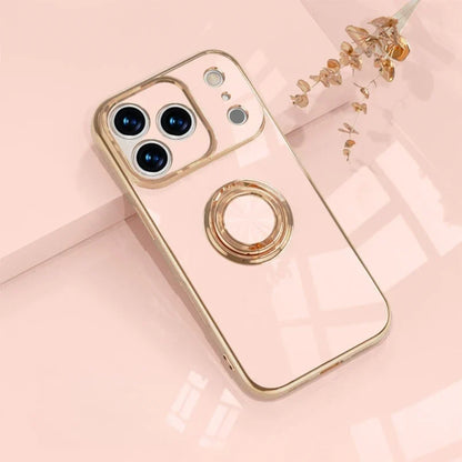 Magnetic Ring Stand iPhone Case with Shock Absorption & Microfiber Lining for iPhone 14-17 Models