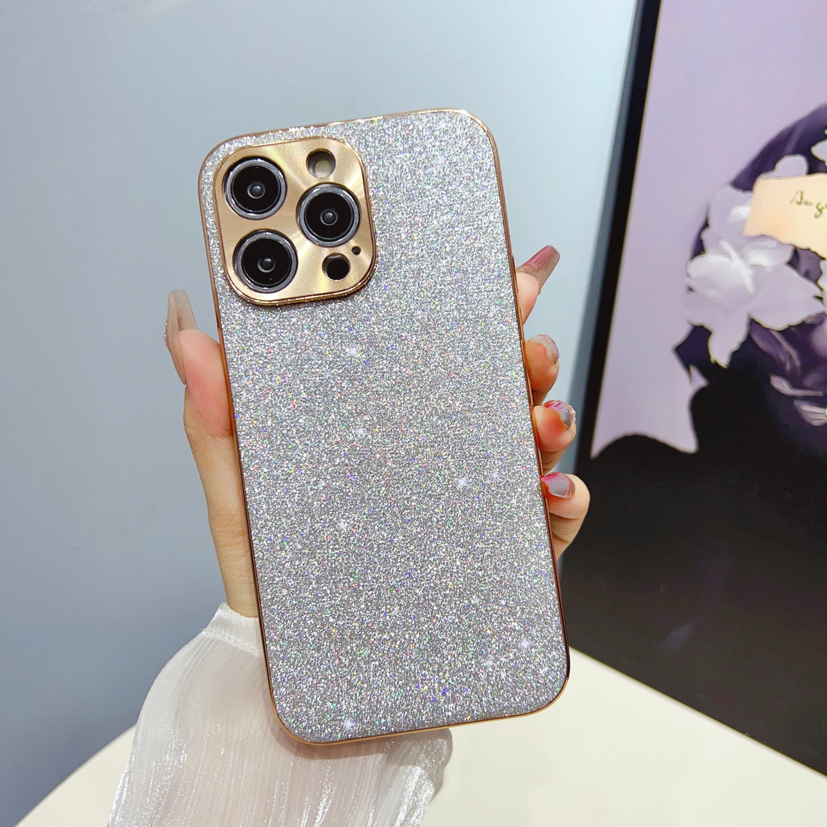 Protective iPhone Case with Luxe Metallic Frame & Textured Back for iPhone 13-17 Series