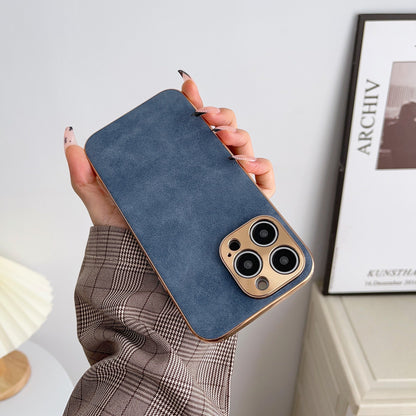 Protective iPhone Case with Luxe Metallic Frame & Textured Back for iPhone 13-17 Series