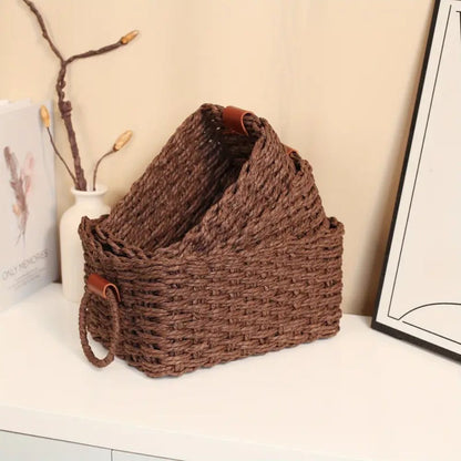 Elysia Rattan Basket Set - Handwoven, Lightweight Storage Baskets