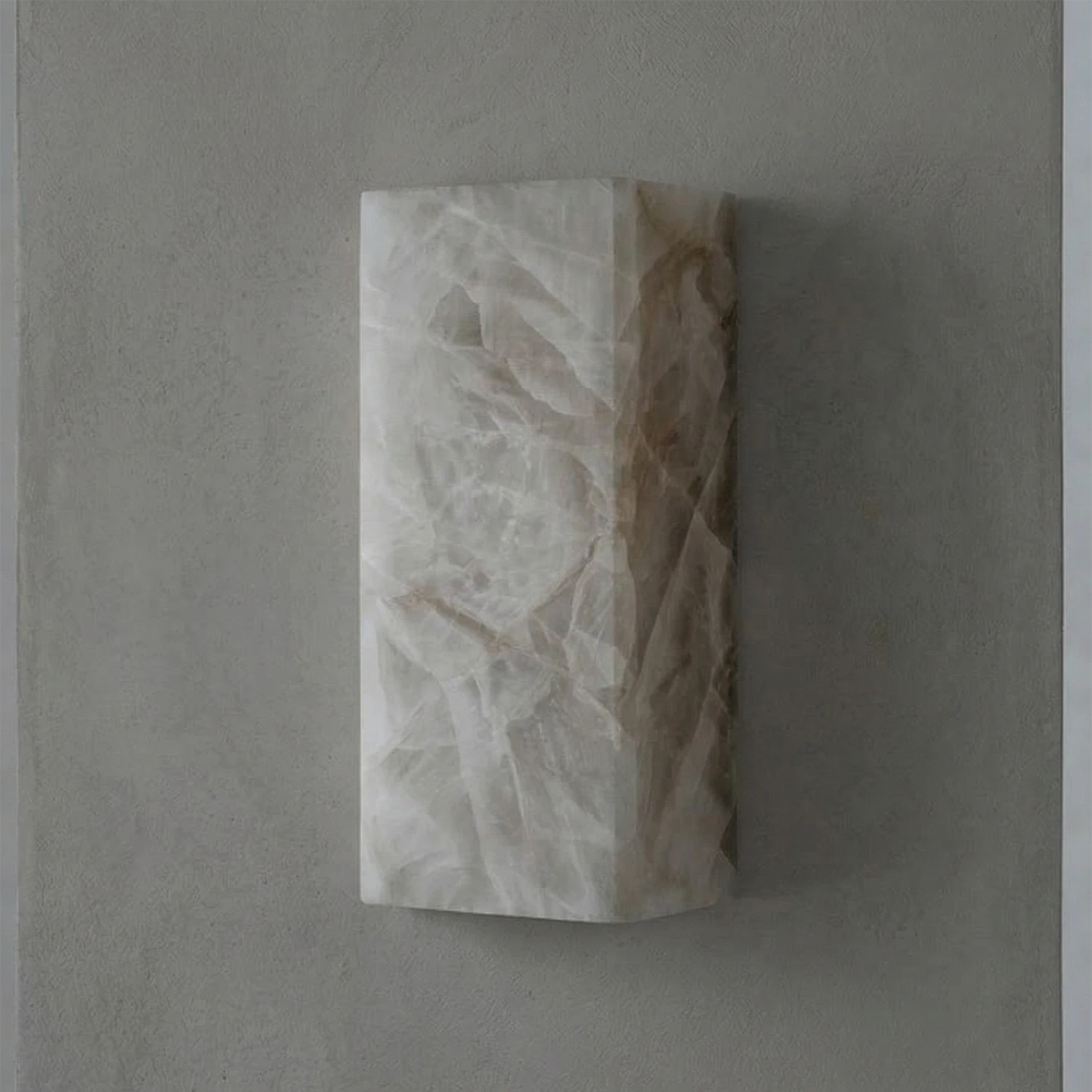 Elegant Alabaster Wall Light Sconce – Modern Transitional Design with Integrated LED for Bathroom and Living Room