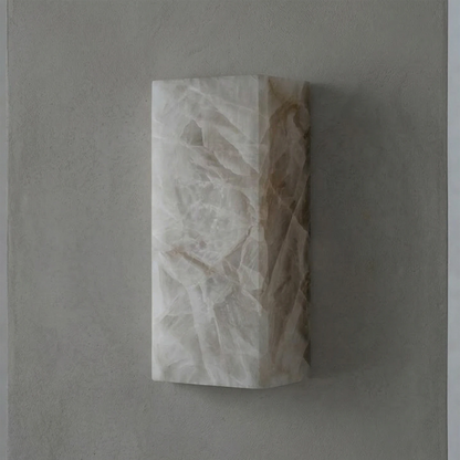 Elegant Alabaster Wall Light Sconce – Modern Transitional Design with Integrated LED for Bathroom and Living Room