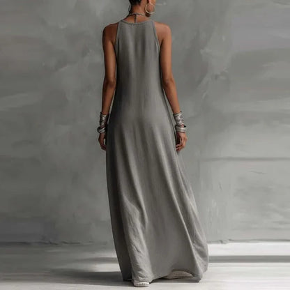 VACAYLUXE – Women’s Long Boho Dress with Relaxed Pocket Design