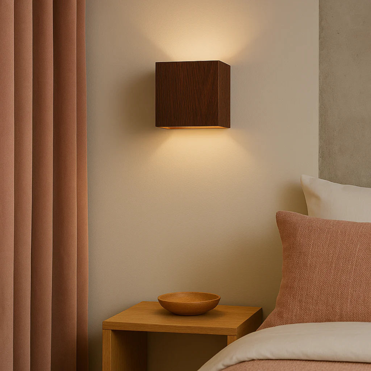 Elegant Cube | Wall Light Sconce with Integrated LED | Modern Iron Design for Cozy Ambiance