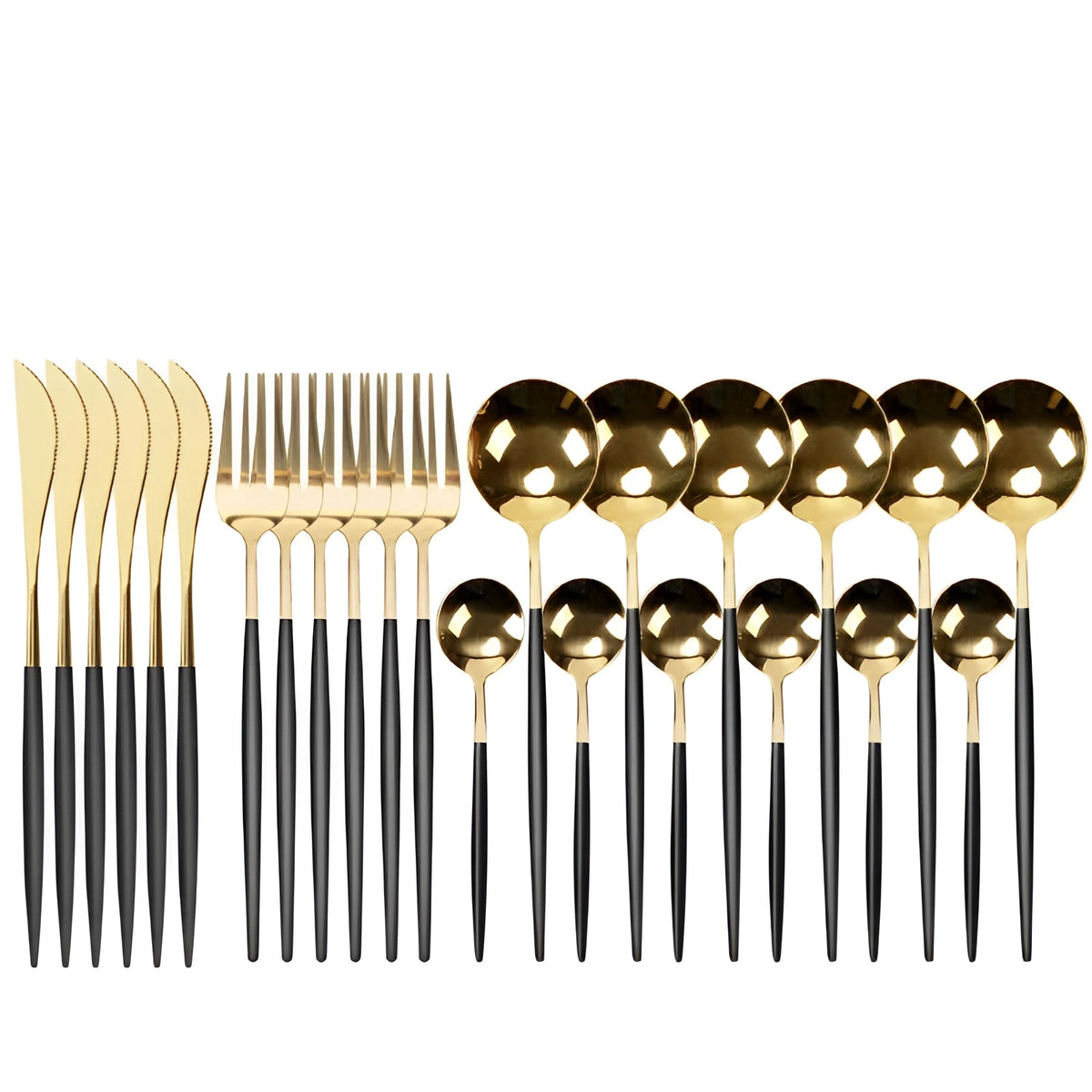 Elegant Cutlery Set | Matte Black Stainless Steel Flatware with Portable Case | Modern Design for Outdoor Dining