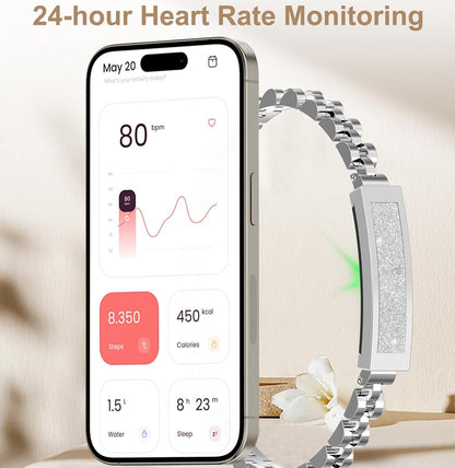 Fitness Tracker for Women and Men, Fitness Tracker Bracelet and Stylish Activity Tracker with Heart Rate Monitor