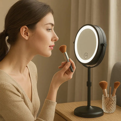 Lighted Vanity Mirror with 10X Magnification, LED Makeup Mirror with Lights, Magnifying Makeup Mirror for Bathroom