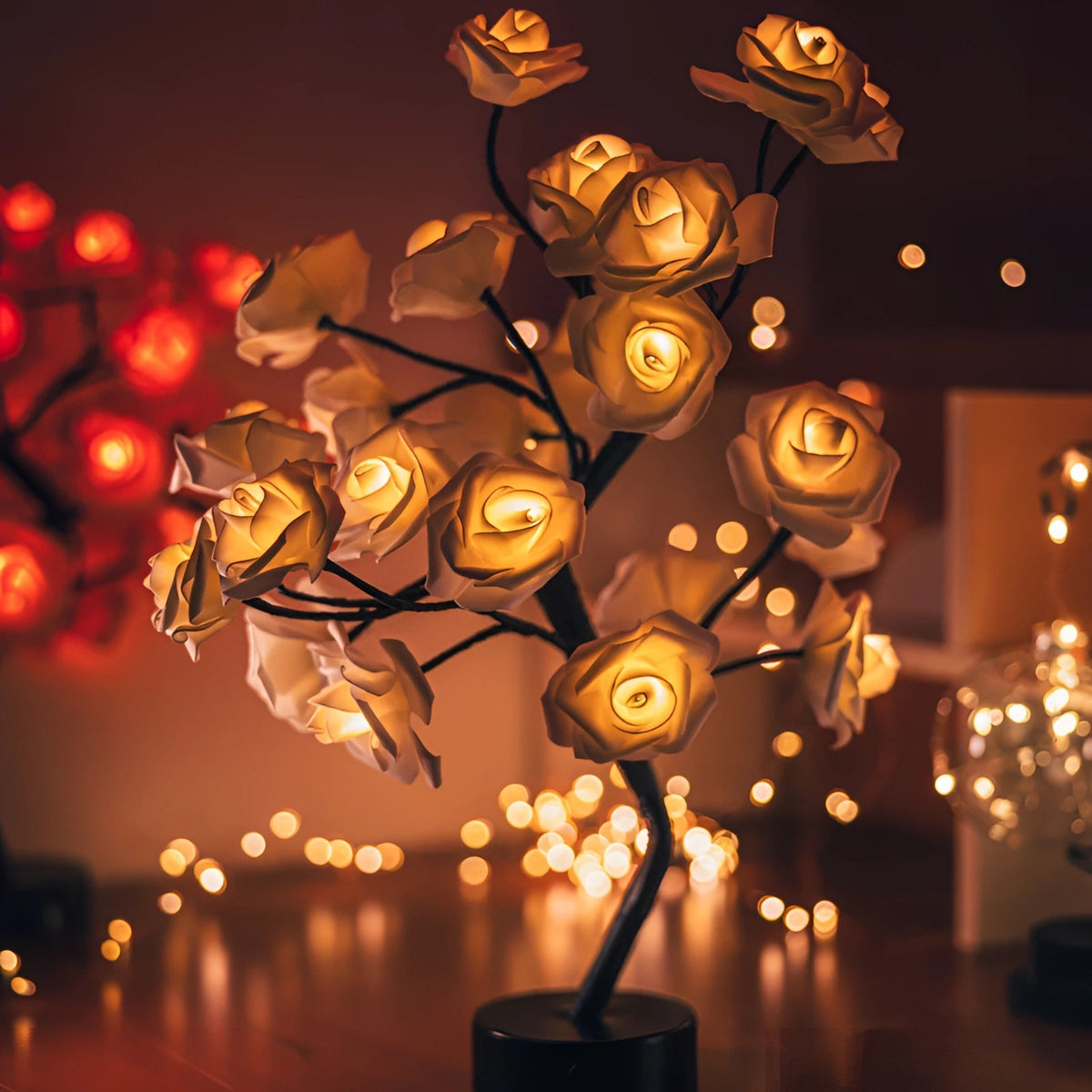 Elegant LED Rose Lamp with Soft Light & Energy Efficient Design for Romantic Ambiance