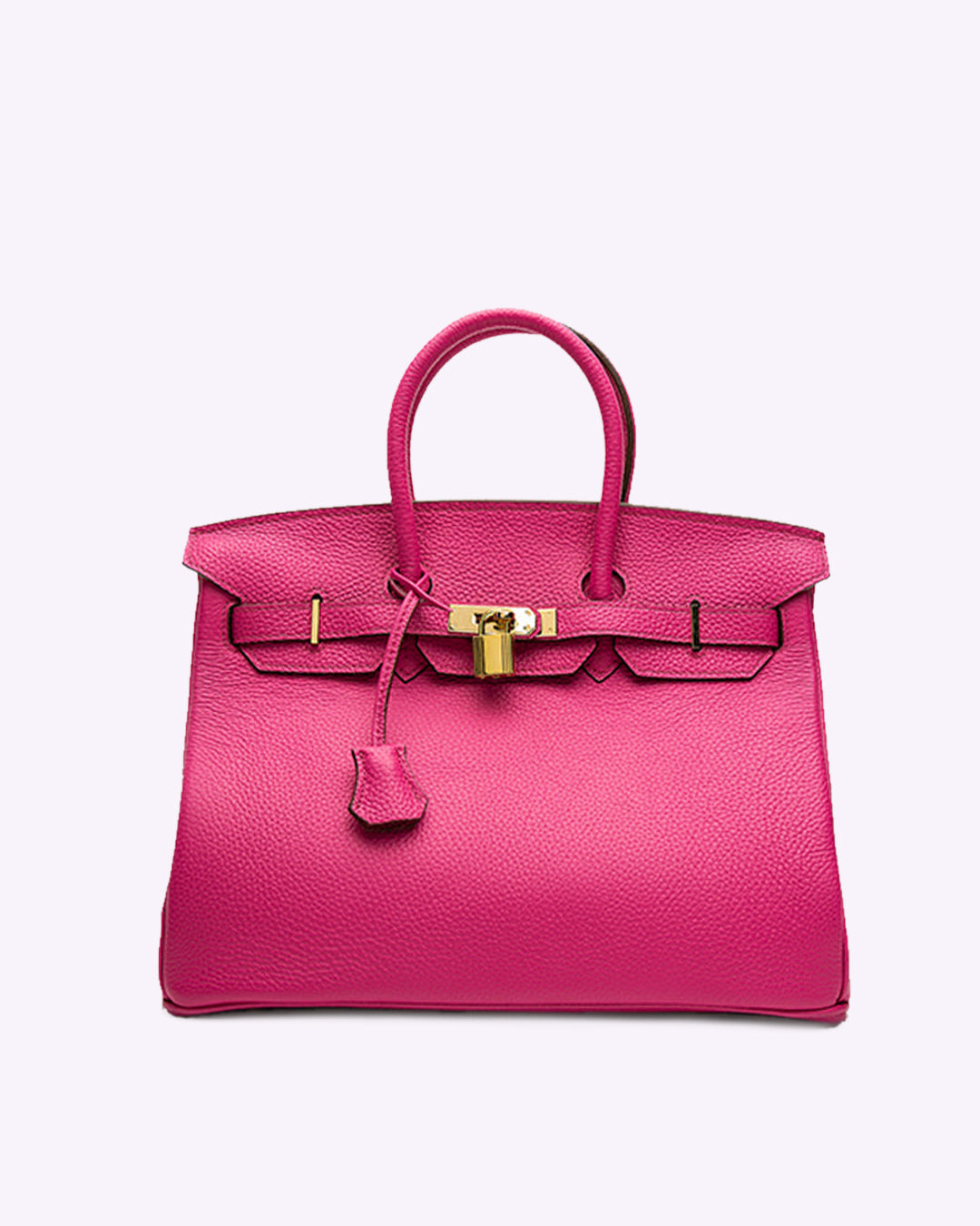 Womens Purse with Gold Lock, Leather Shoulder Bag with Detachable Strap, Womens Handbag for Work and Everyday Use