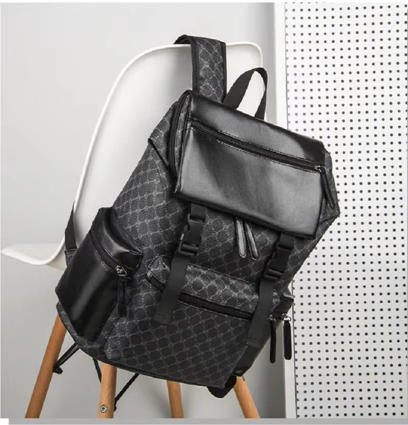 Elegant Leather Laptop Backpack with Cushioned Straps | Versatile Design for Work and Travel