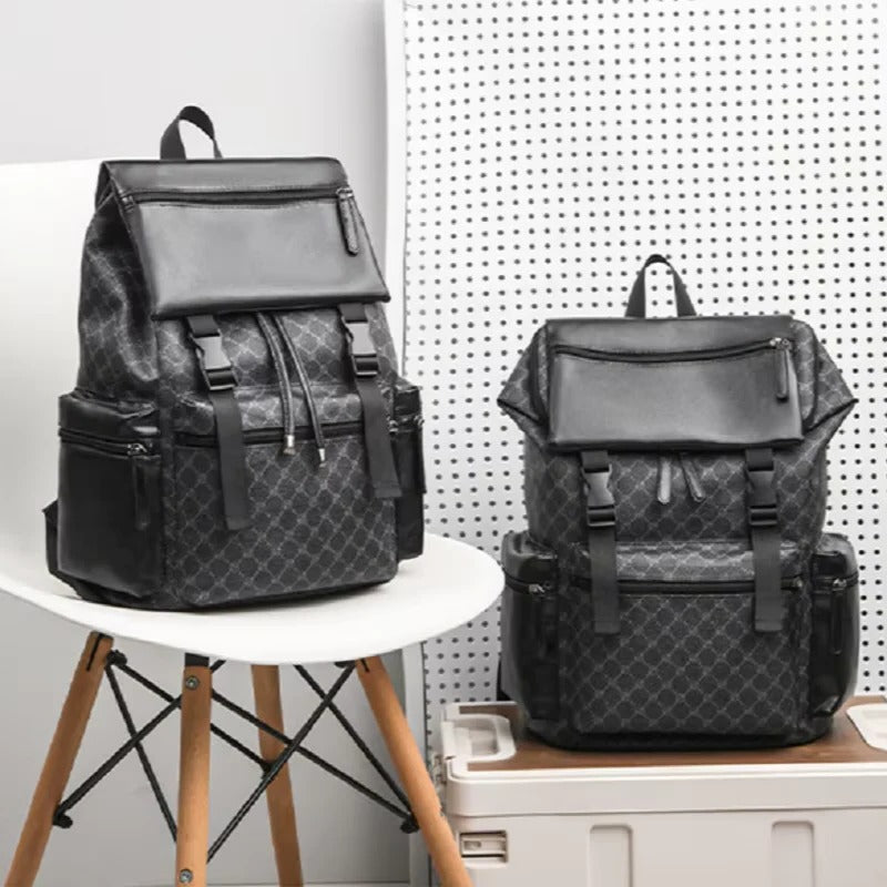 Elegant Leather Laptop Backpack with Cushioned Straps | Versatile Design for Work and Travel