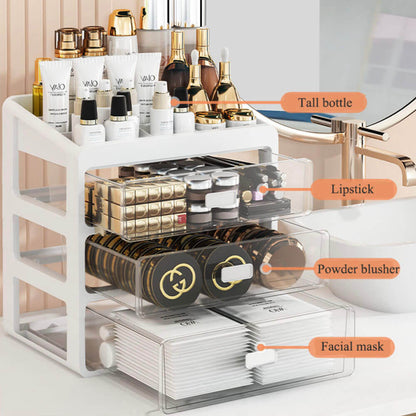 Elegant Makeup Organizer | Multi-Compartment Cosmetic Organizer with Stylish Design | Clutter-Free Solution for Your Vanity