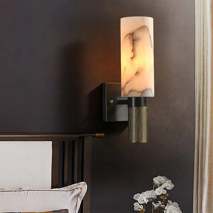 Elegant Marble Wall Lamp with Integrated LED Light – Modern Design for Stylish Interiors