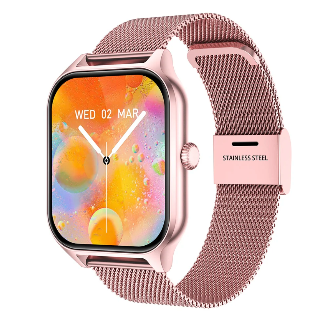 Elegant Smartwatch | Health & Activity Tracker with Touchscreen | Stylish Accessory for Active Women