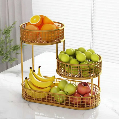 ORGANIFLOW – Stylish Fruit Storage Stand for Countertop Display