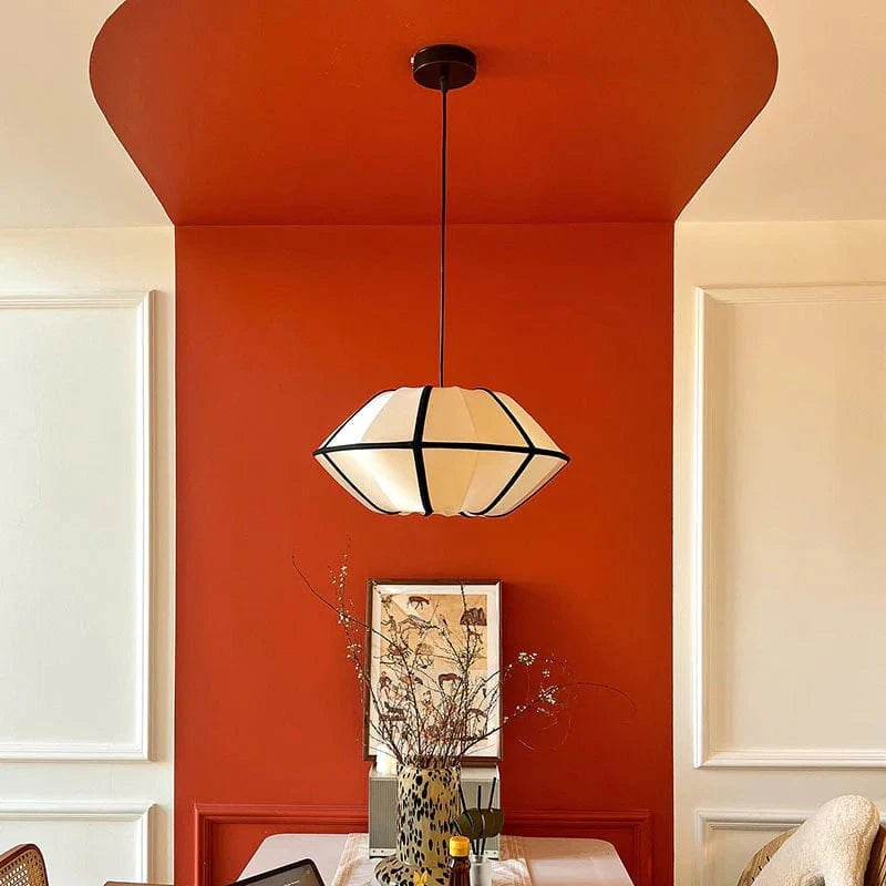 Elegant UFO Pendant Light – Silk Hanging Lamp for Cozy Ambiance