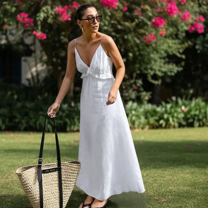 RUFFLENEST – Elegant Summer Dress with Flowing A-Line Fit