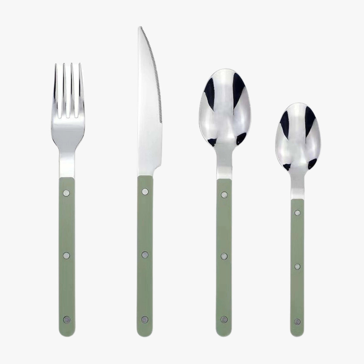 Elegant | 24-Piece Cutlery Set with Modern Black Handles | Durable Stainless Steel for Stylish Dining