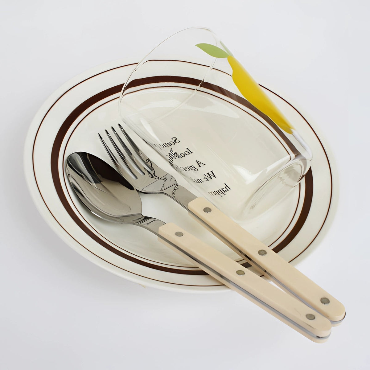 Elegant | 24-Piece Cutlery Set with Modern Black Handles | Durable Stainless Steel for Stylish Dining