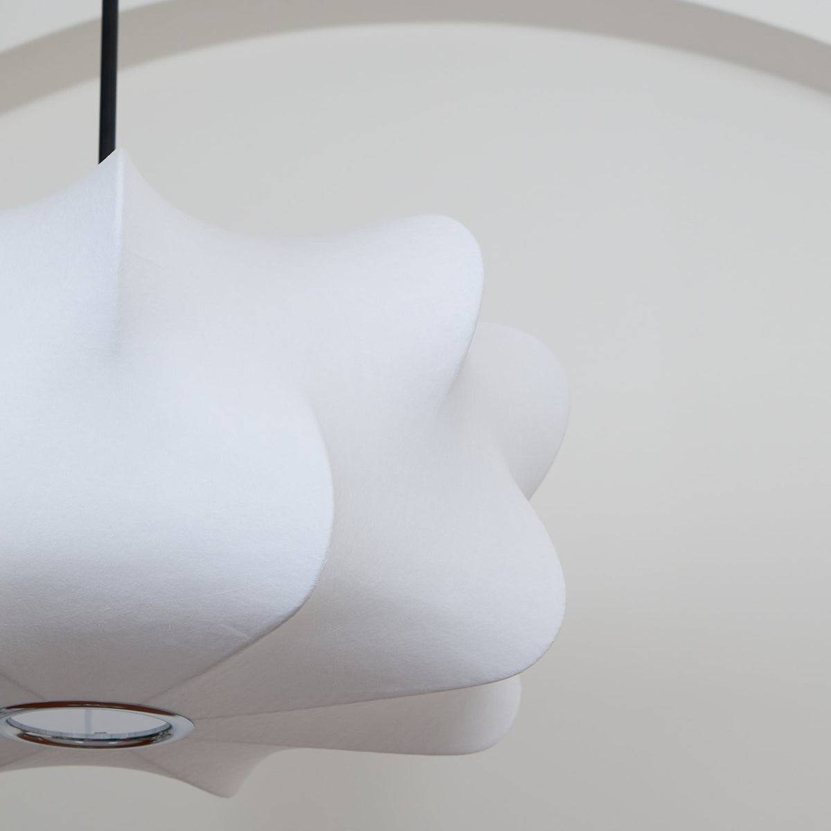 3-Light Silk Cloud Hanging Fixture White 24 in Adjustable Ceiling Mount E27 for Dining Room Living Room Kitchen Modern Indoor Overhead Light