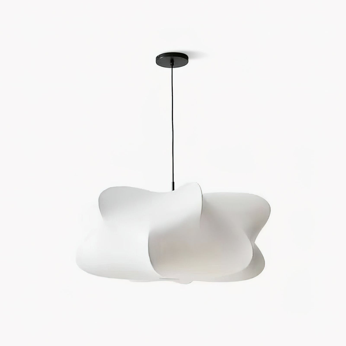 3-Light Silk Cloud Hanging Fixture White 24 in Adjustable Ceiling Mount E27 for Dining Room Living Room Kitchen Modern Indoor Overhead Light