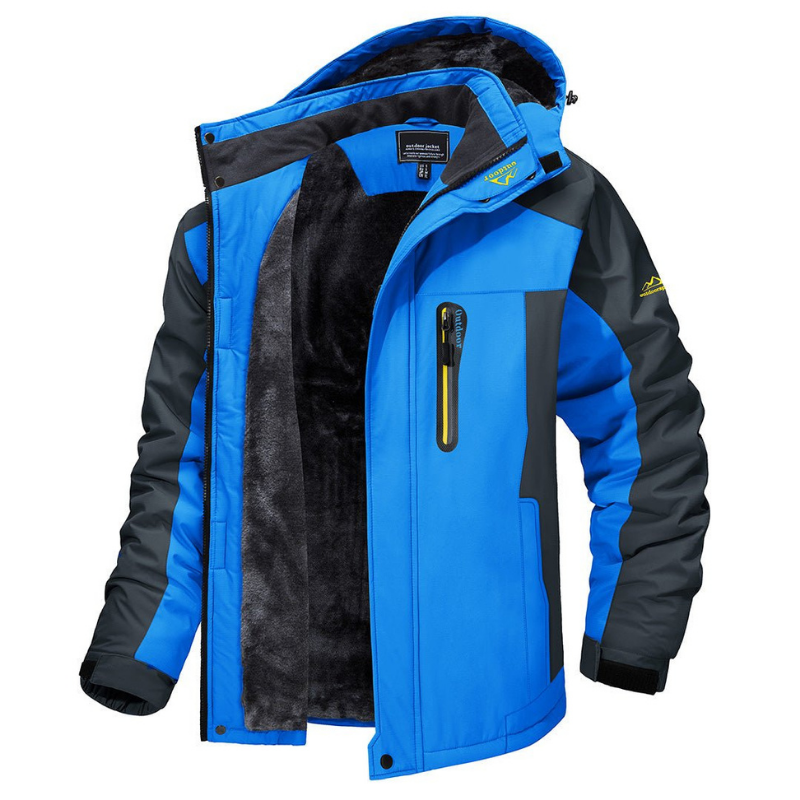Men's Insulated Parka with Removable Hood – Heavy-Duty Cold Weather Coat with Fleece Interior for Winter Hiking, Work & Everyday Wear