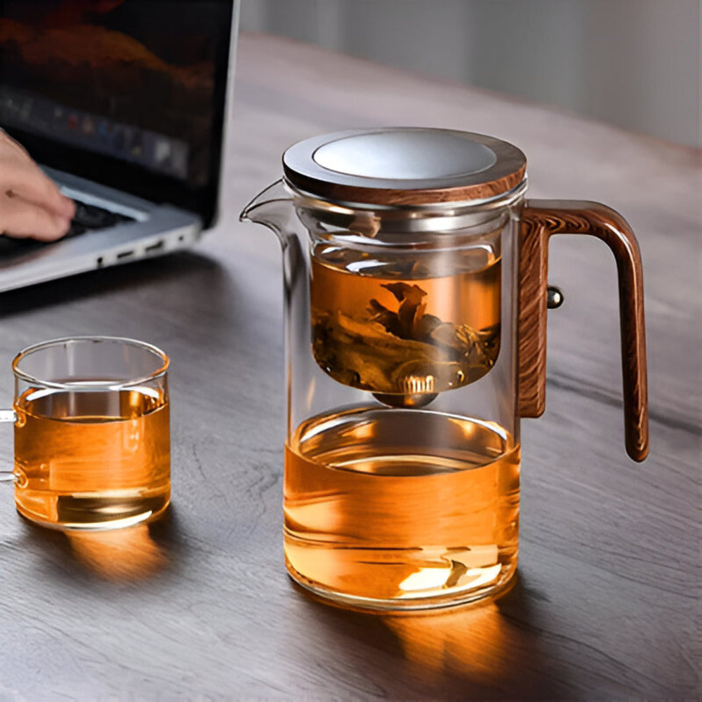 Elysian Glass Teapot with Infuser - Borosilicate, Elegant Design