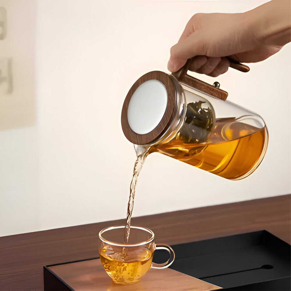 Elysian Glass Teapot with Infuser - Borosilicate, Elegant Design