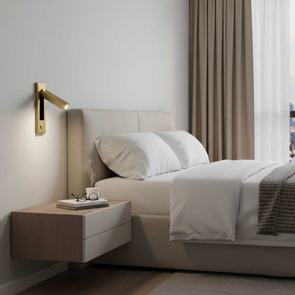 Adjustable Reading Sconce Wall-Mount Aluminum Task Light for Bedside & Study