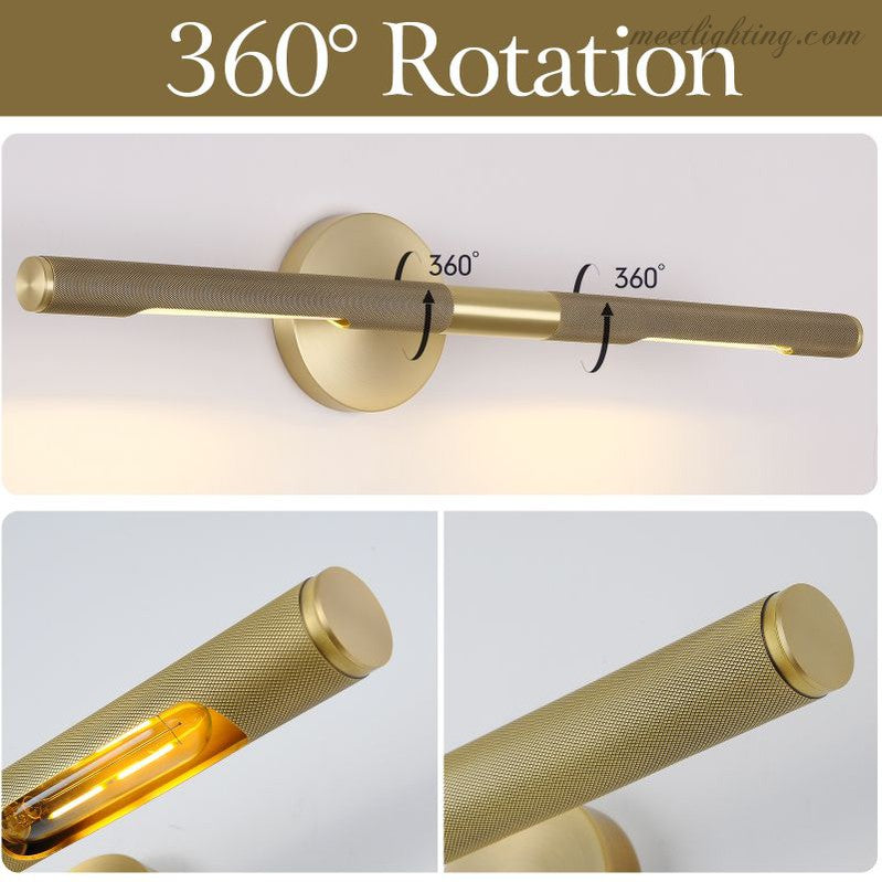 LED Artwork Illuminator Wall Mount Brass Picture Light for Paintings Photographs Gallery Frames Museum Quality Accent Lighting Adjustable