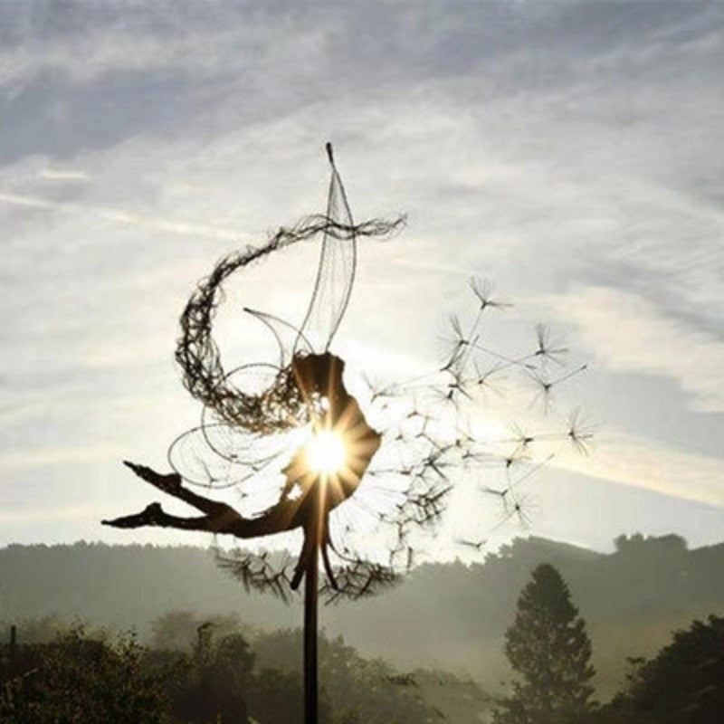 Enchanting Garden Decor | Fairy Garden Ornaments with Unique Dandelion Design | Magical Outdoor Wall Art for Whimsical Spaces