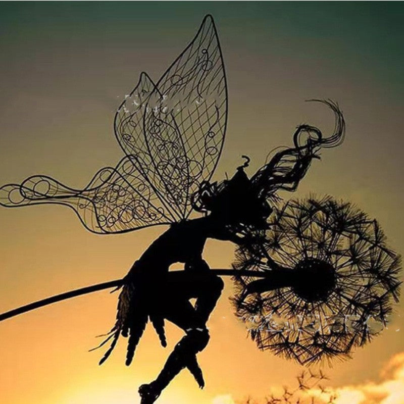 Enchanting Garden Decor | Fairy Garden Ornaments with Unique Dandelion Design | Magical Outdoor Wall Art for Whimsical Spaces