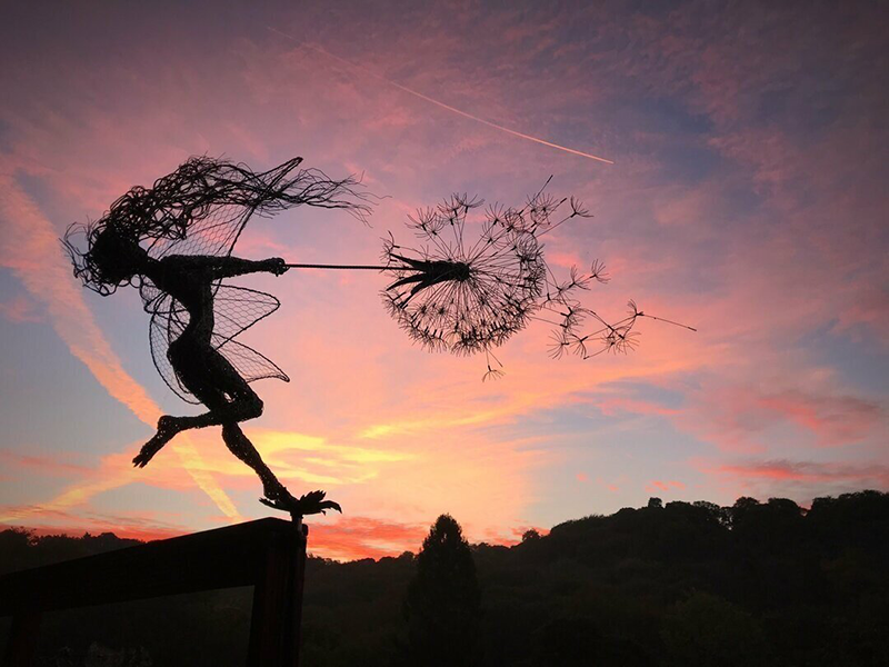 Enchanting Garden Decor | Fairy Garden Ornaments with Unique Dandelion Design | Magical Outdoor Wall Art for Whimsical Spaces