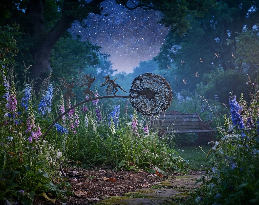 Whimsical Garden Decor | Dancing Fairy Wind Spinner with Metal Stem | Enchanting Motion for Outdoor Spaces