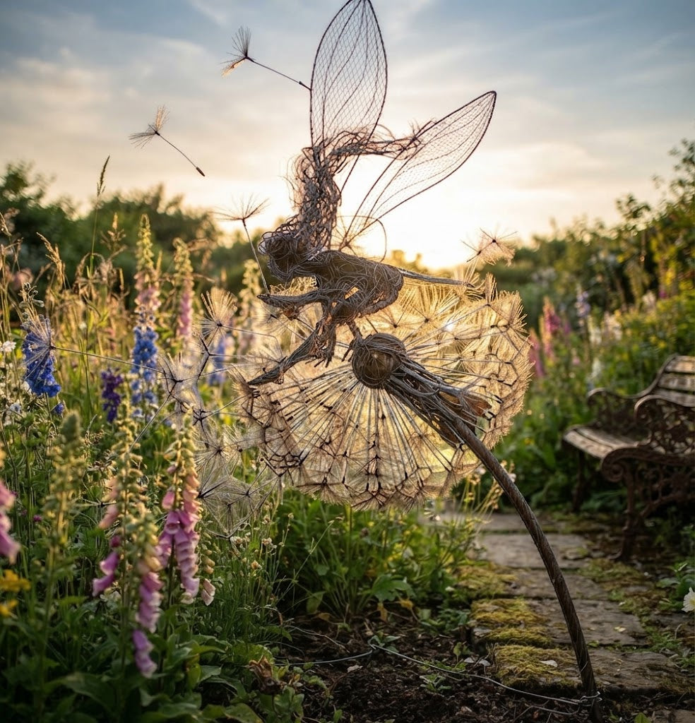 Whimsical Garden Decor | Dancing Fairy Wind Spinner with Metal Stem | Enchanting Motion for Outdoor Spaces