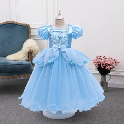 Enchanting Princess Costume | Girls Ball Gown Dress with Full Skirt | Perfect for Halloween and Themed Parties