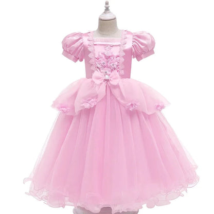Enchanting Princess Costume | Girls Ball Gown Dress with Full Skirt | Perfect for Halloween and Themed Parties
