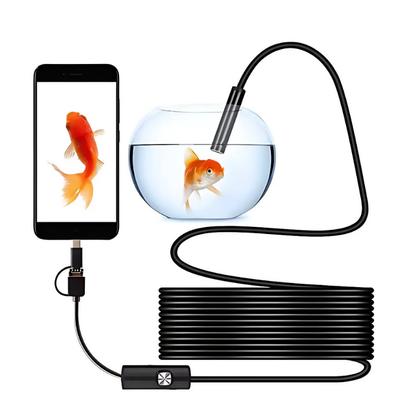 Flexible Endoscope Camera for Tight Spaces with Adjustable LED Light