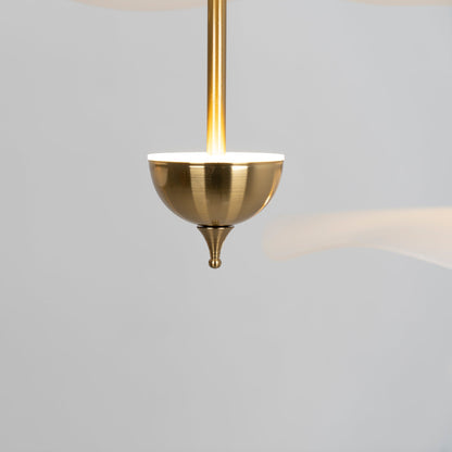LED Pendant Light Fixture Gold Finish 16-24 in Hanging Chandelier for Kitchen Island Dining Room Living Room with Adjustable Rod Three Color