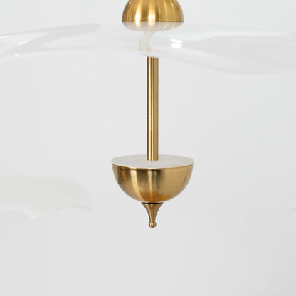 LED Pendant Light Fixture Gold Finish 16-24 in Hanging Chandelier for Kitchen Island Dining Room Living Room with Adjustable Rod Three Color