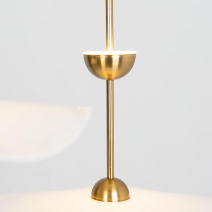 LED Pendant Light Fixture Gold Finish 16-24 in Hanging Chandelier for Kitchen Island Dining Room Living Room with Adjustable Rod Three Color