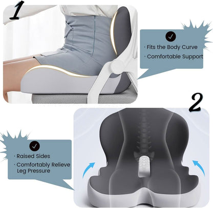 POSTURELUX – Memory Foam Seat Cushion Posture Support Pad