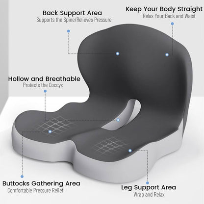 POSTURELUX – Memory Foam Seat Cushion Posture Support Pad